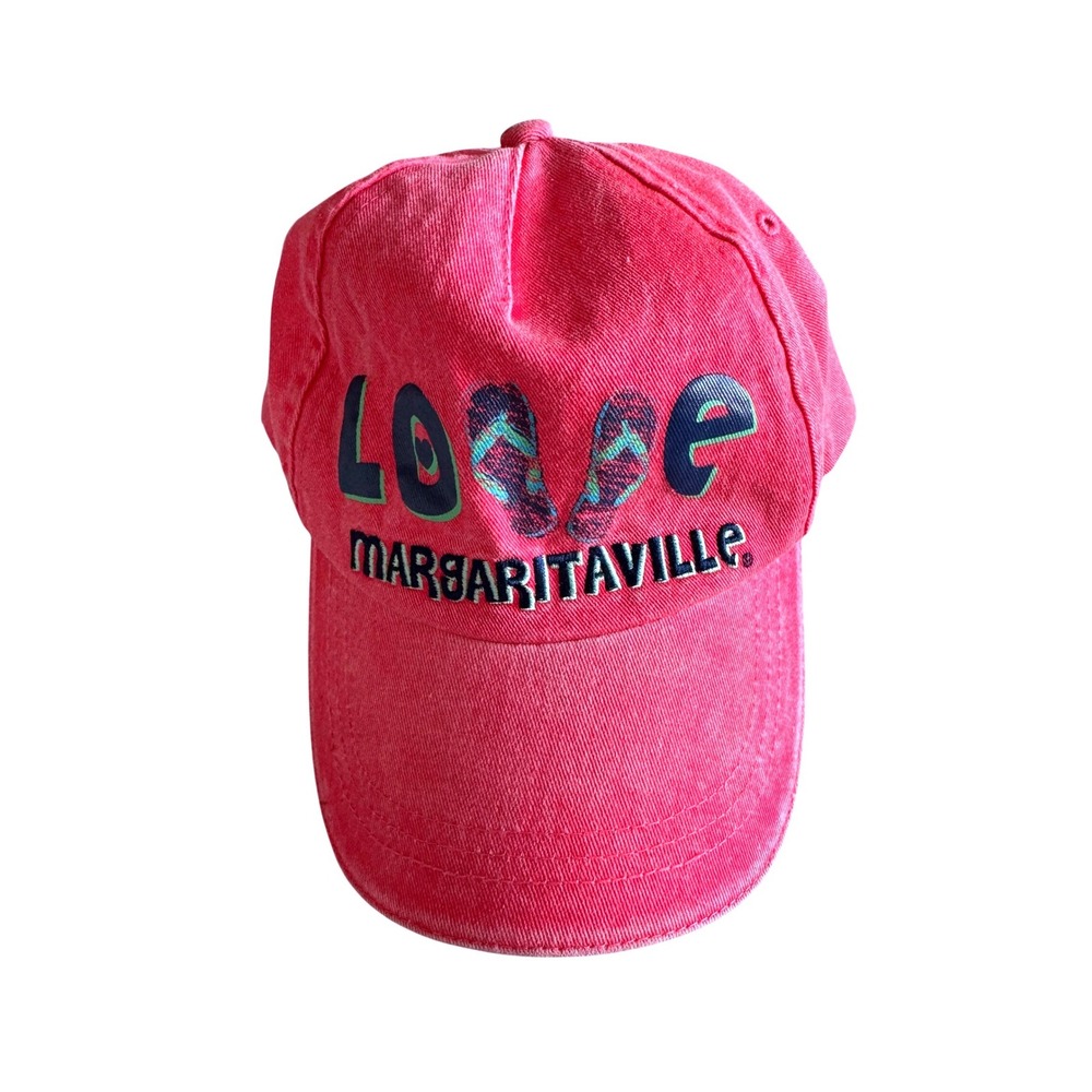 Margaritaville Pink Hat Love Flip Flop Baseball Cap Beachy Vacation Parrothead